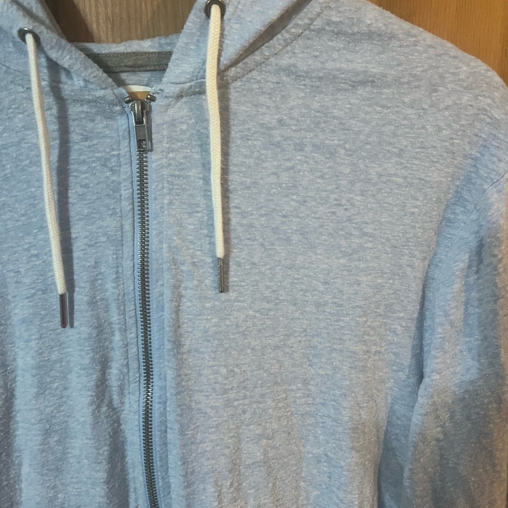 Old Navy Men's Sky Blue Zip-Up Sweater